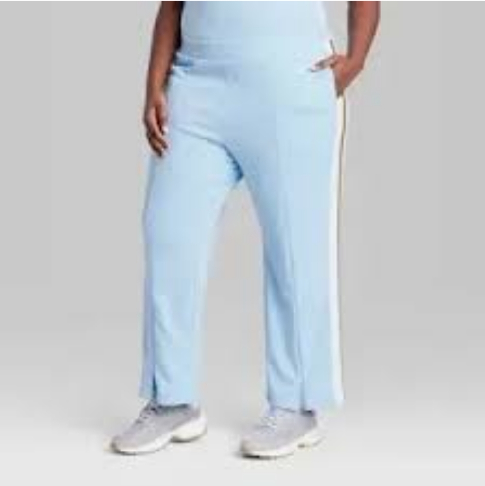 Wild Fable Light Blue High-Rise Track Pants | Size 2X | Sporty Chic - Picture 9 of 9